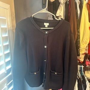 J. Crew Black Cardigan Sweater